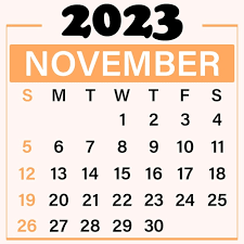 November events calendar
