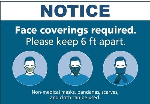 notice face coverings required