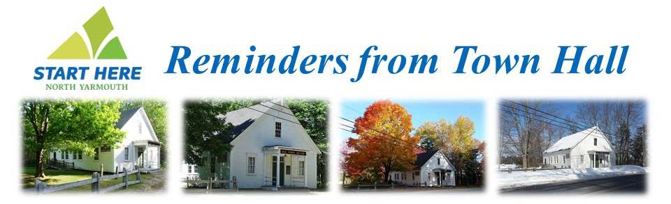 reminders from Town Hall