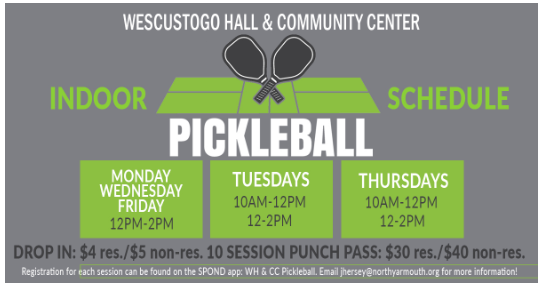 PICKLEBALL SCHEDULE