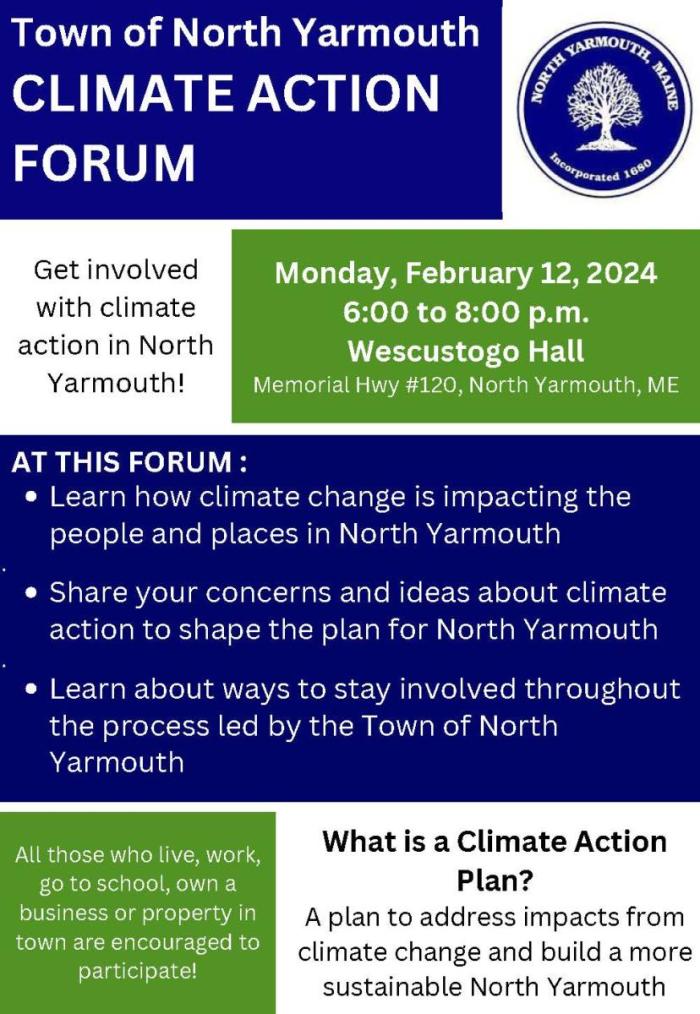 Climate Action Forum February 12th