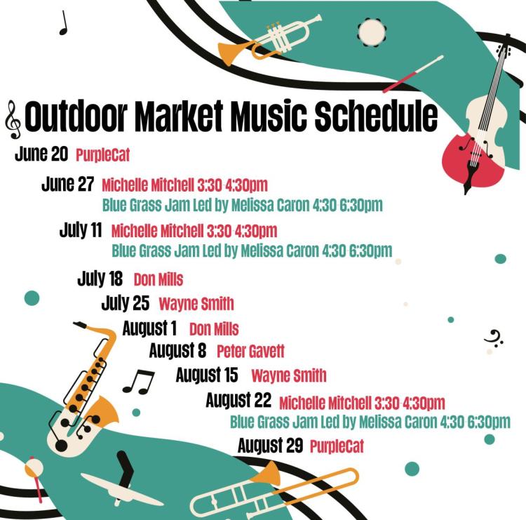 outdoor market music schedule