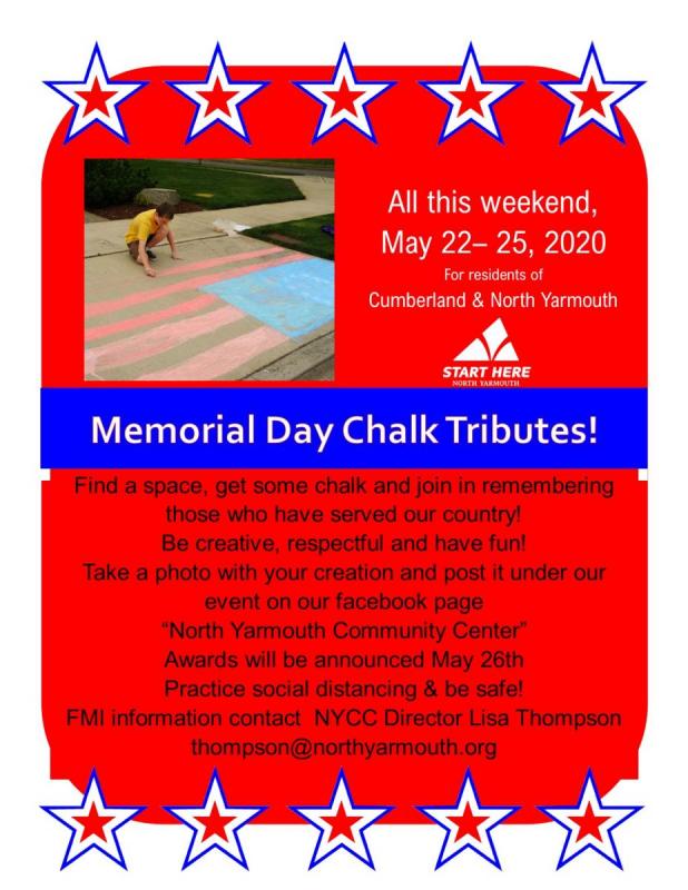 memorial day chalk tributes