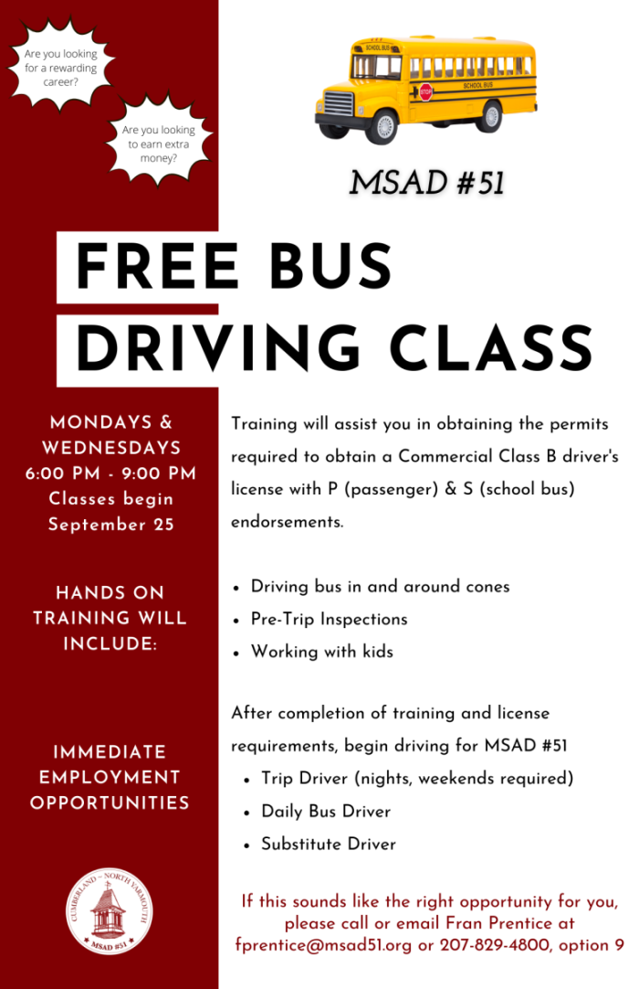 free bus driving class