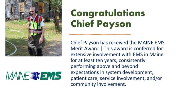 congratulations Chief Payson
