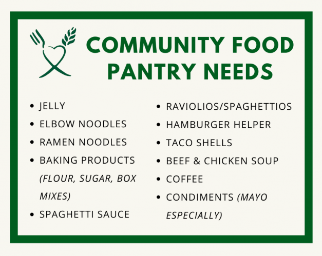 community food pantry needs