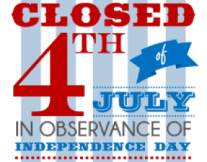 closed on july 4th