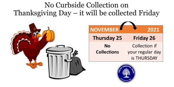 Curbside Collections will be Friday