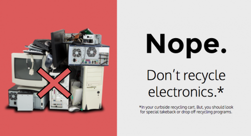 nope- can't recycle electronics