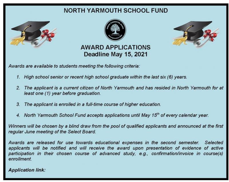 NORTH YARMOUTH SCHOOL TRUST FUND GRANTS