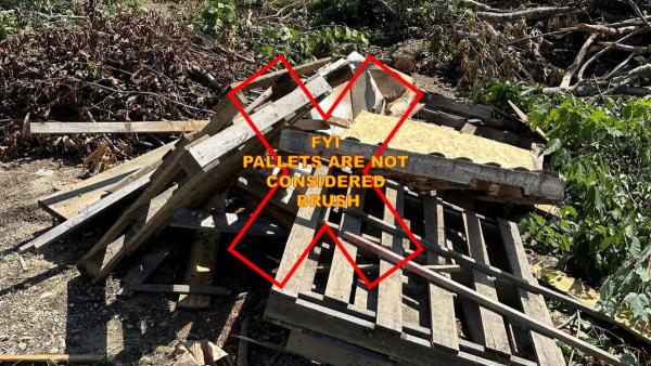 PALLETS ARE NOT BRUSH