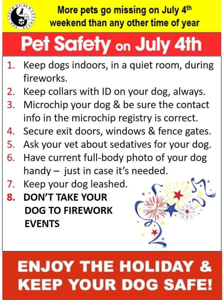 pet safety for the 4th of july