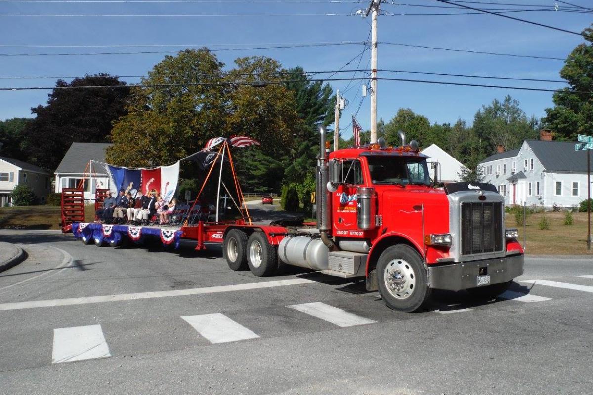 North Yarmouth Veterans Float donated by A.H. Grover, Inc.