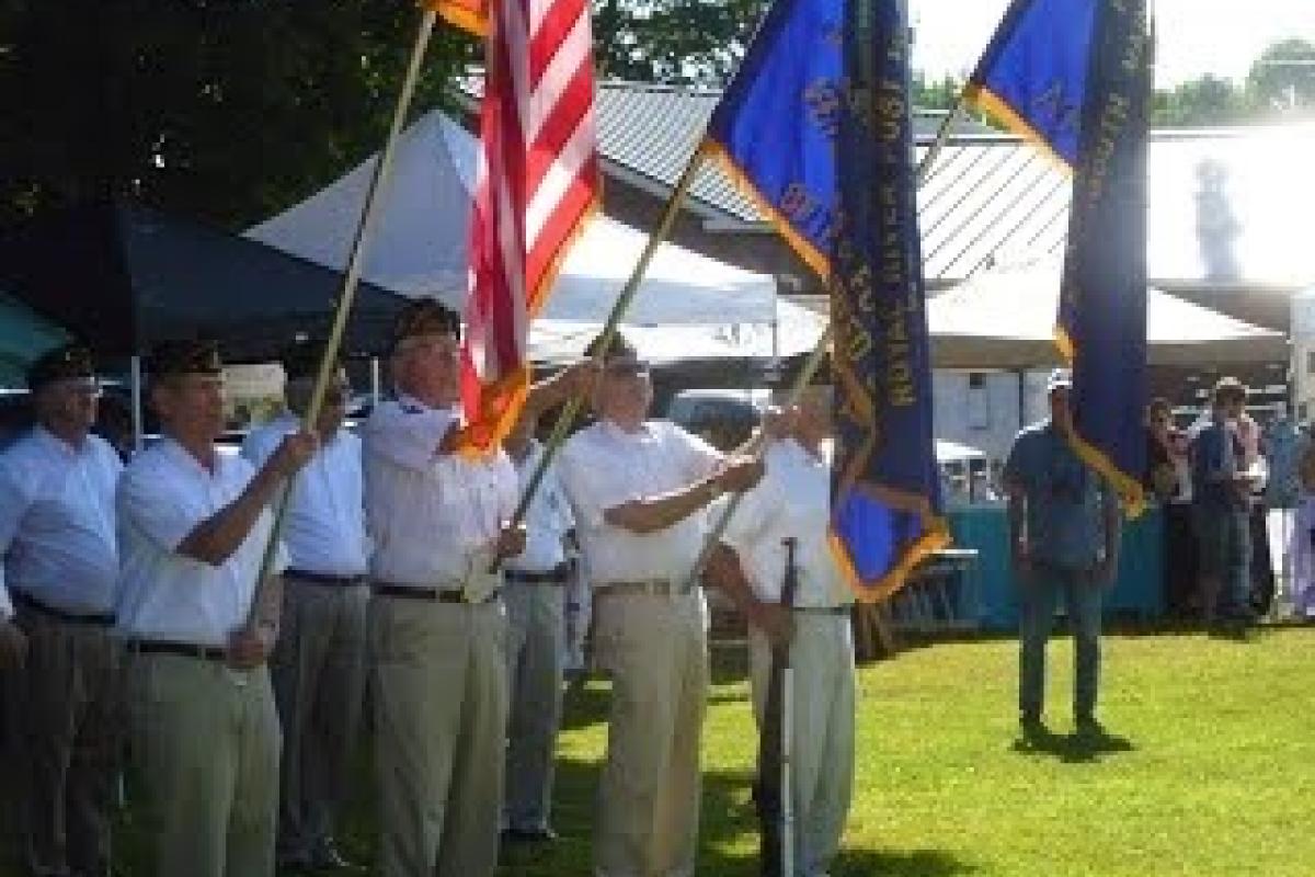 Local veterans are the Color Guard to open Fun Day