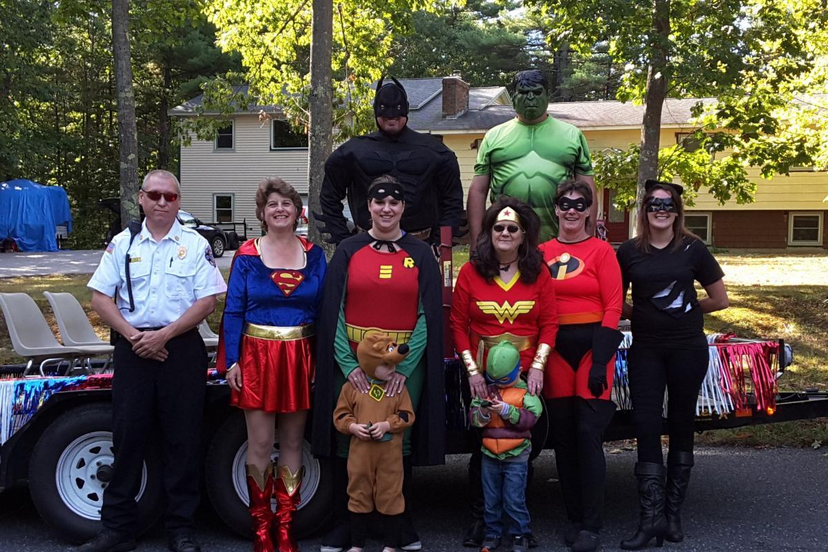 Fun Day parade shows off our heroes from the town office. Know anyone?
