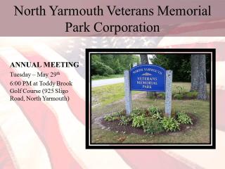 North Yarmouth Veterans Memorial Park Corporation Annual Meeting