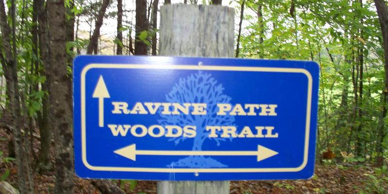 Trail Sign at Old Town House Park